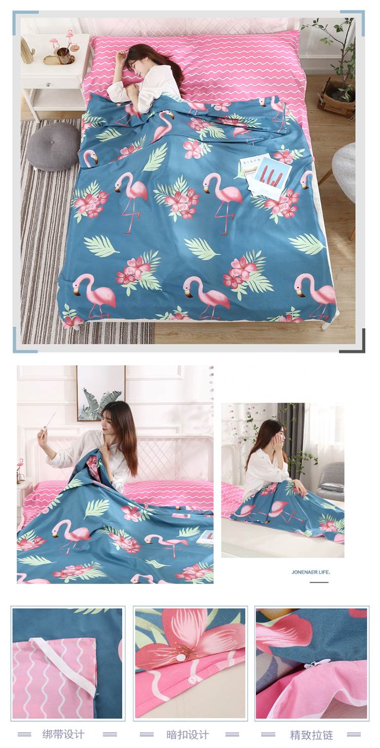Túi ngủ bẩn khi đi công tác, ở khách sạn, người lớn, ga trải giường, đôi siêu nhẹ cầm tay, vỏ chống bẩn không bông - Túi ngủ mua túi ngủ