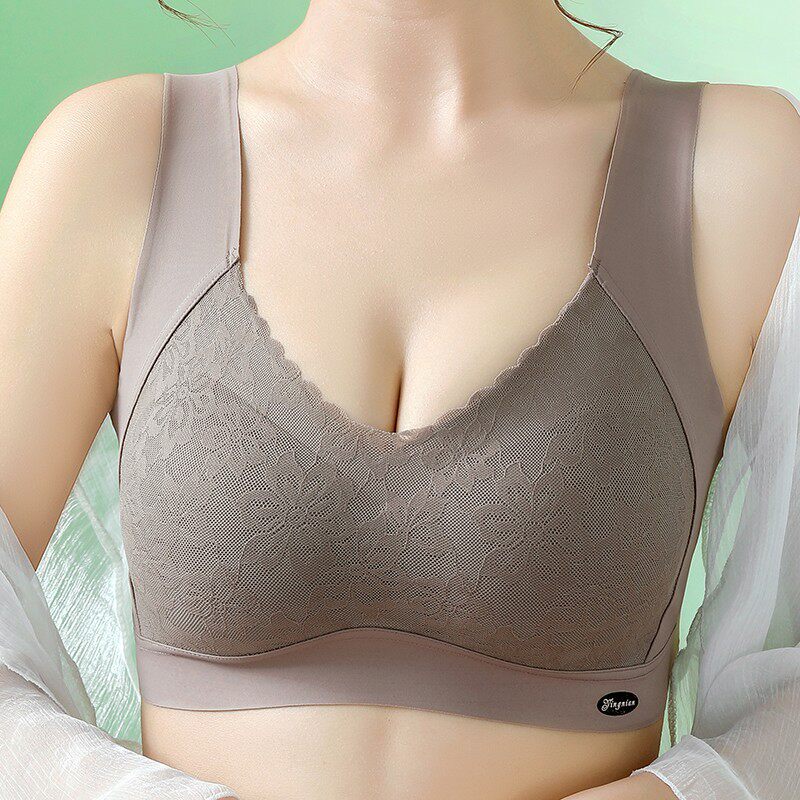 Autumn and winter natural Thai latex underwear women's small chest gathered breasts anti-sagging vest no steel ring beautiful back bra