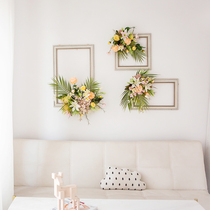 Creative Wall Fake Flowers Simulation Flowers Photo Frame Floral Art Home Indoor Restaurant Wall-mounted Silk Flower Decorations Furnishing Hem