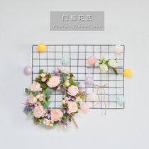 Small Frescoed Flower Ring Door Ring Home Interior Decoration Fake Flower Simulation Flower Wall Wall Decoration Wall-mounted Filming Prop Swing