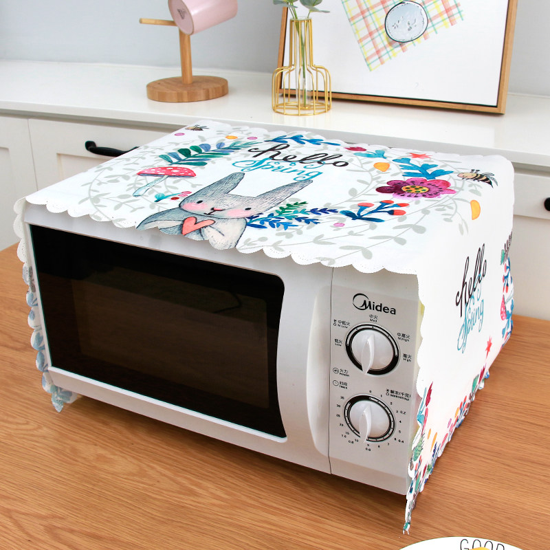 Cloth Art Oven Cover Kitchenette Home Contained Microwave cover towels Anti-smoke sunscreen Microwave Hood Dust Cover