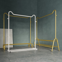 Hanger bedroom floor hanging hanger Easy clothes hanger Balcony Folding Indoor Sunning Rod Home Cool Clothes Rack