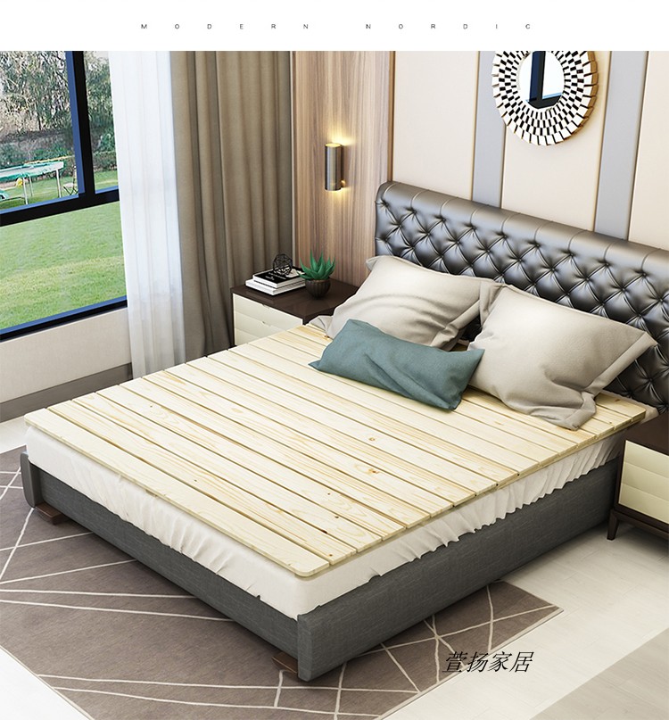 Trẻ em gỗ rắn ban giường cứng duy nhất eo môi trường bé nệm khung giường sofa gỗ cứng 1.5 có thể được tùy chỉnh - Giường giường ngủ gấp gọn