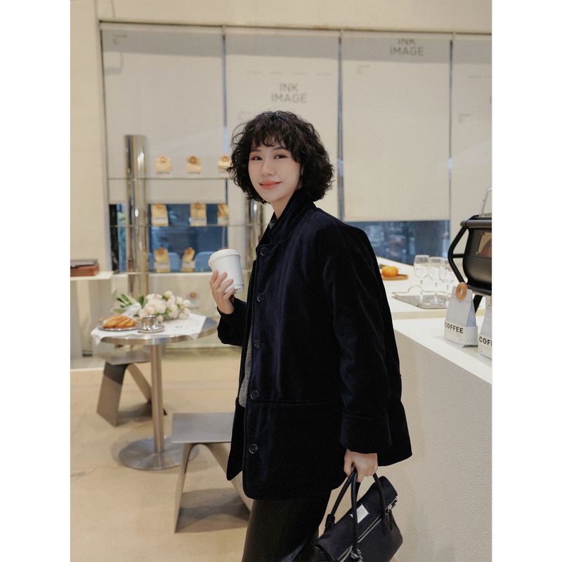 Clearance Sale Tt Designer [Songxuejian] Fleece-Like Stand Collar Goose down Jacket for Women, Winter High-End down Coat