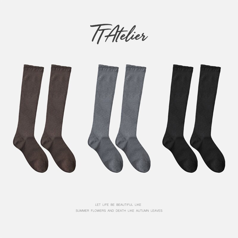 Tt Designer [Weaving Encounter] Fine Wool Cashmere Soft and Skin-Friendly Breathable Socks Autumn Moisture-Absorbing Breathable Calf Socks