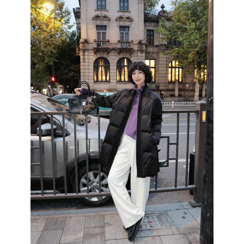 Clearance Sale Tt Designer [Northern Snowy Night] High-End Brand Goose down Jacket Mid-Length Thick Coat