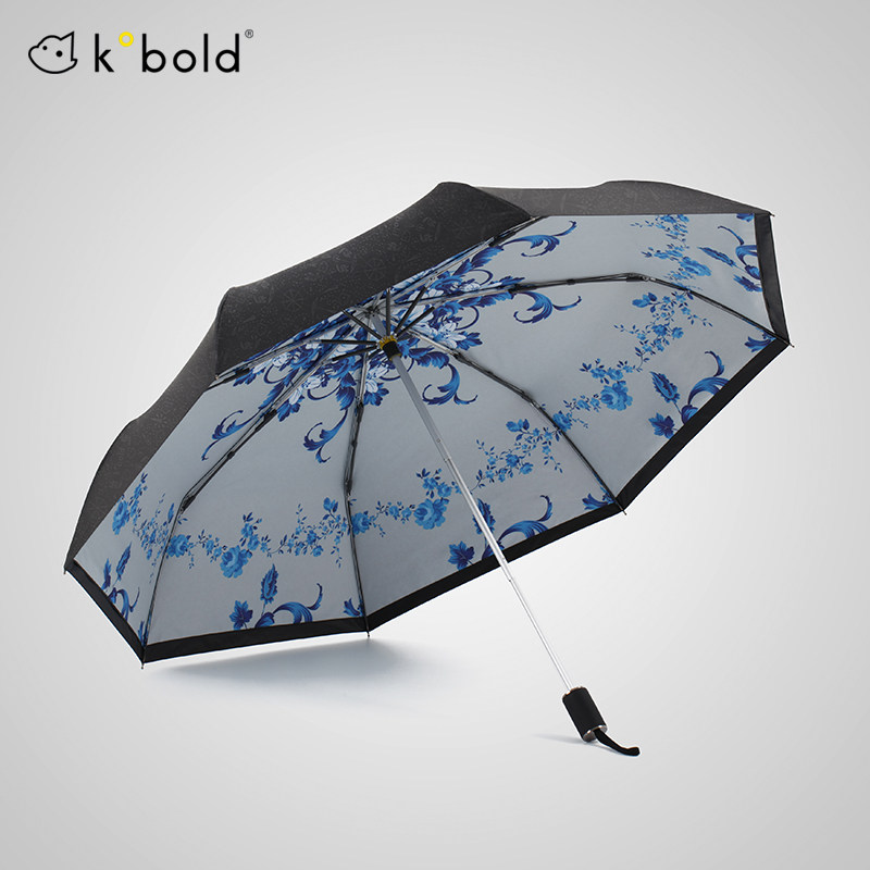 German kobold beach umbrella sunscreen female anti-UV double layer sunshade is small and rain dual-use high face value