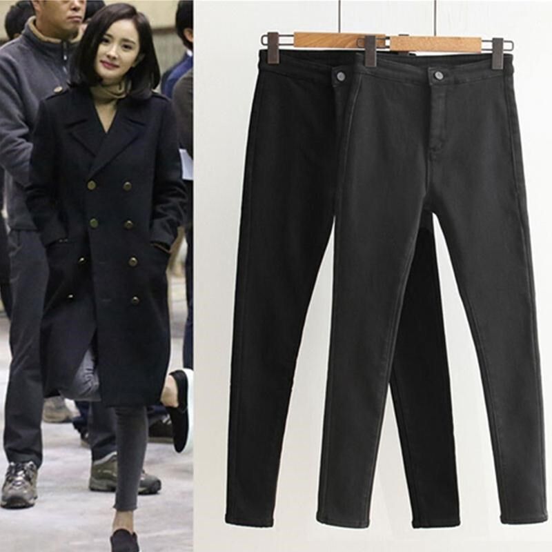 sandro moskoloni jeans feminine tight slim fit pants plus suede sensible slim fit pants 2019 autumn winter new