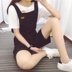 2020 mùa hè Hàn Quốc phiên bản lỏng hiển thị mỏng quần dây đeo bông strappy Harun quần năm điểm quần quần short rộng chân phụ nữ 