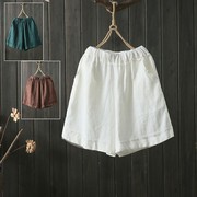 Mid-eo lanh mùa hè quần short vải nữ chất liệu bông loose-fitting mỏng Hàn Quốc phiên bản của năm điểm quần nóng mùa hè đang lớn mỏng rộng chân quần âu