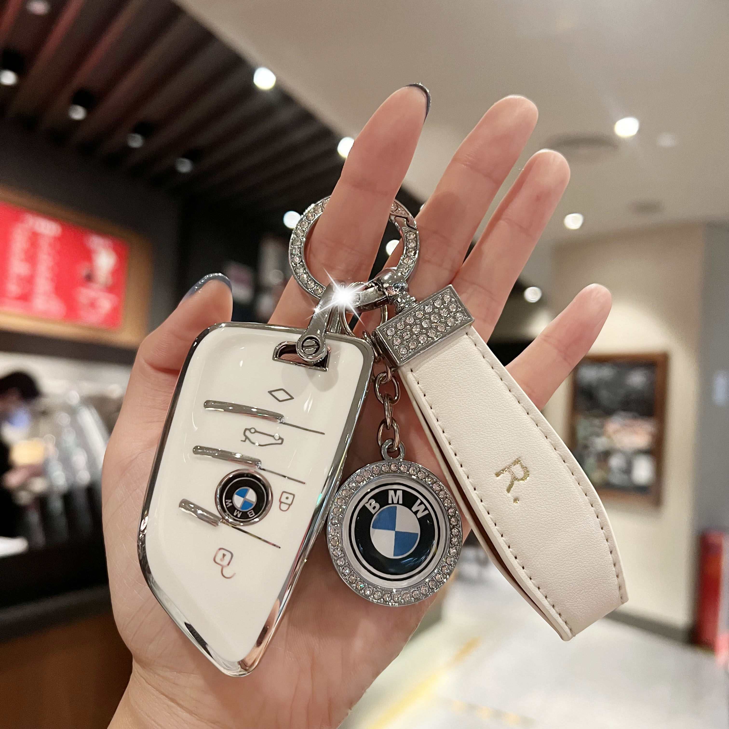 Suitable for BMW key cover new 3 series 5 series 1 series 7 series X3X1X5X6x7 buckle 320li530li female blade shell bag - Taobao