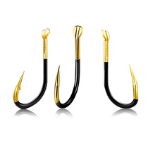 10 pieces of cool black gold double groove Isnei thread groove blood groove color flat with barbed coating violent black pit fish