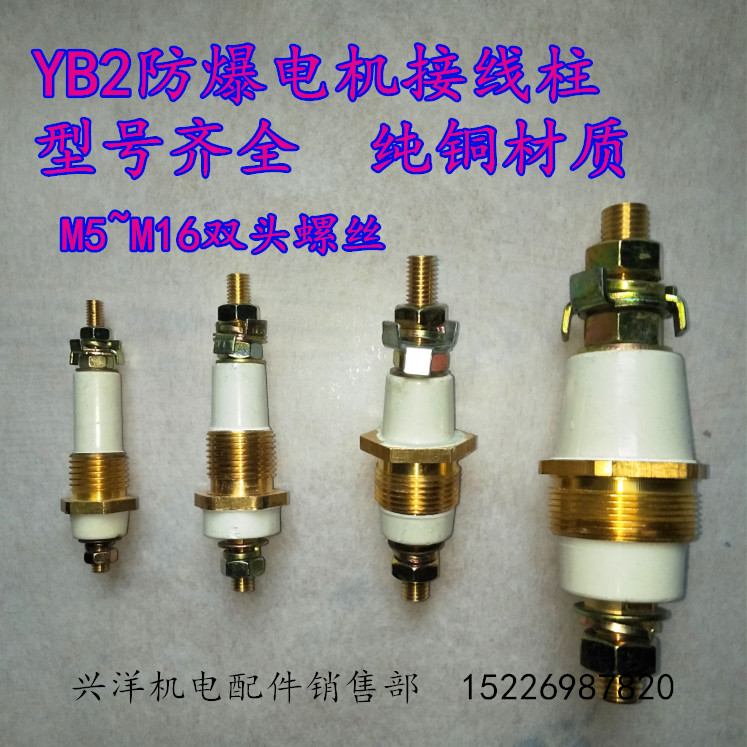 YB/YB2防爆电机接线柱M5/6/8/10/12/16防爆接线独柱 接线端子纯铜
