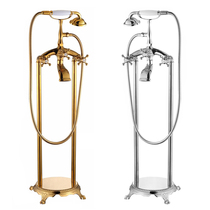  Floor-to-ceiling faucet European-style all-copper retro independent chaise longue cylinder Hot and cold faucet Shower bathtub faucet