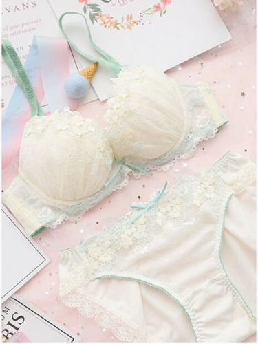 Японский тонкий бюстгалтер, милый поддерживающий комплект, комфортное сексуальное нижнее белье