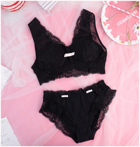 Милый японский бюстгальтер без косточек, топ без лямок, комфортный бюстгалтер, комплект, нижнее белье