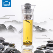 lock&lock double-layer glass Mens upscale transparent Tea Cup heat-resistant explosion-proof high-temperature glass home