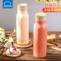 Happy clasp Jinhua thermos cup simple stainless steel vacuum insulation Cup girl cute teacup 350ml