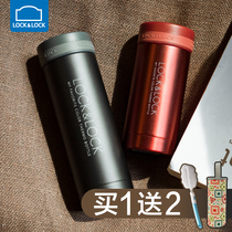 Lock lock flagship store Thermos cup female cute portable vacuum stainless steel water cup Mini light cup