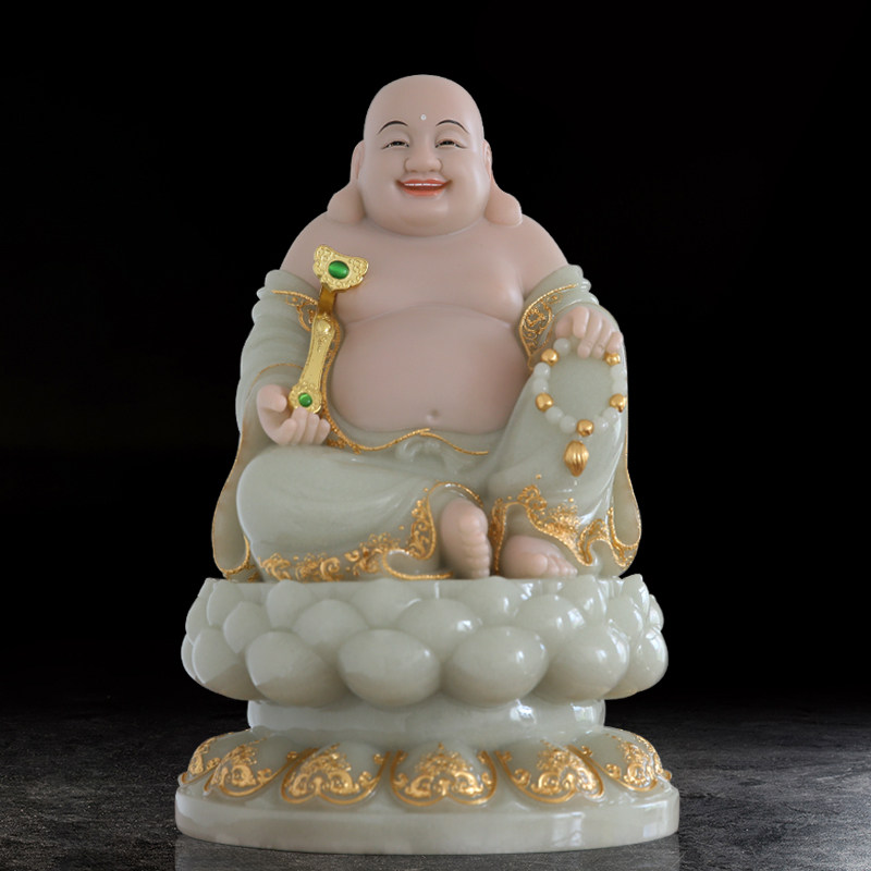 The Millover Buddha statue Han Bai Yudau Big belly laughs over the family's home Merchants Living room Xuanguan Qiao relocating to the opening of a gift shop