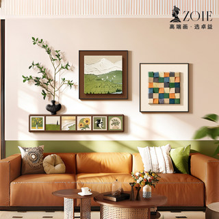 Artistic Combination Painting with a Mountain Motif for Living Room Decoration, Vintage Style Sofa Background Wall Hanging Painting, 2026 New Model Wall Art