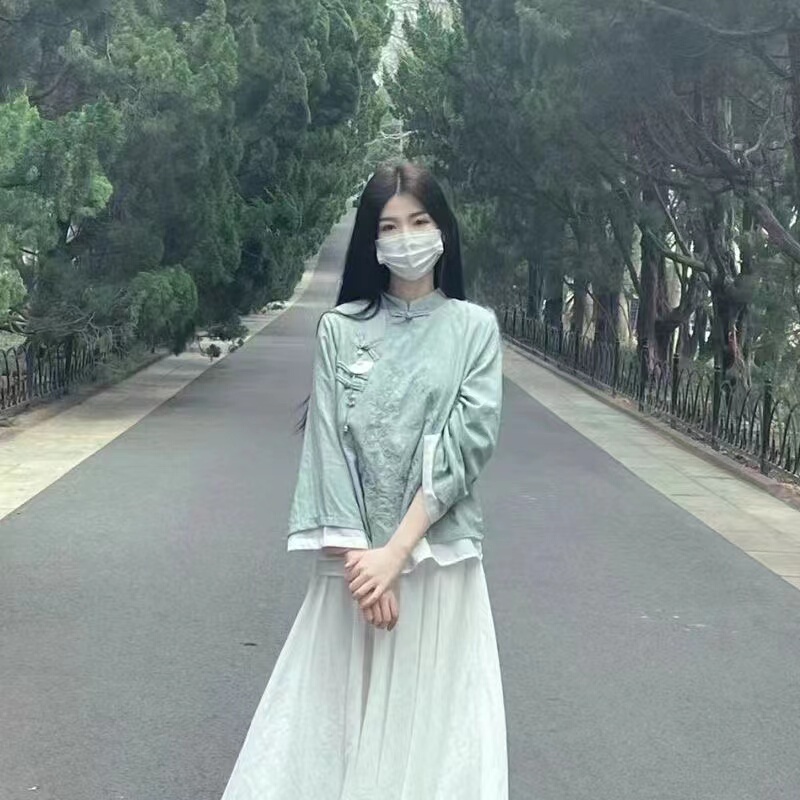 New Chinese-Style Improved Top and Tea Dress Artistic Girl Outfit Early Spring/Summer 2025 New High-End Cheongsam Dress