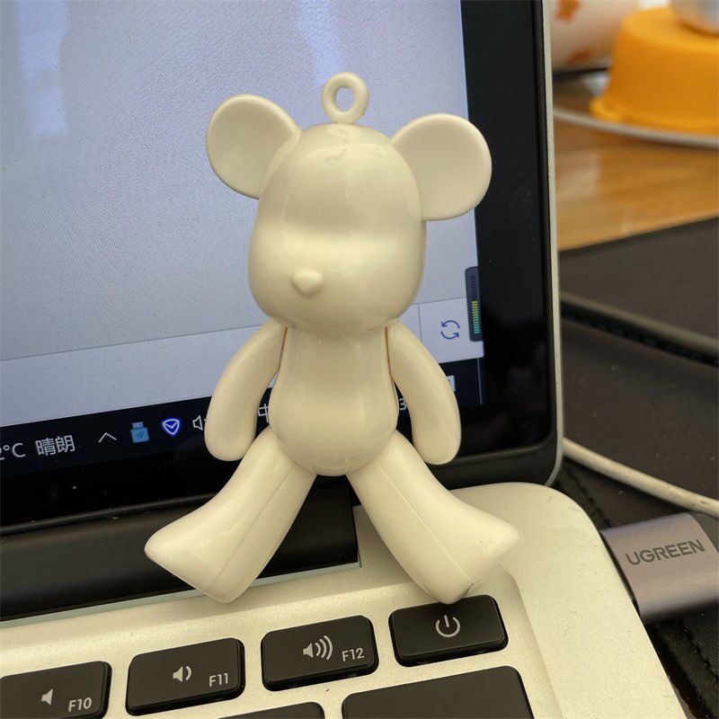 Fluid bear keychain large violent bear diy creative painting practical to send girlfriends boyfriend couple birthday gift n