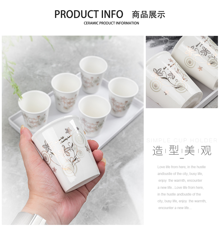 Nhà mới phòng khách dễ thương siêu dễ thương uống nước cốc đặt cốc gốm cốc cốc đơn giản nhỏ tươi - Tách bình tập uống nước cho bé