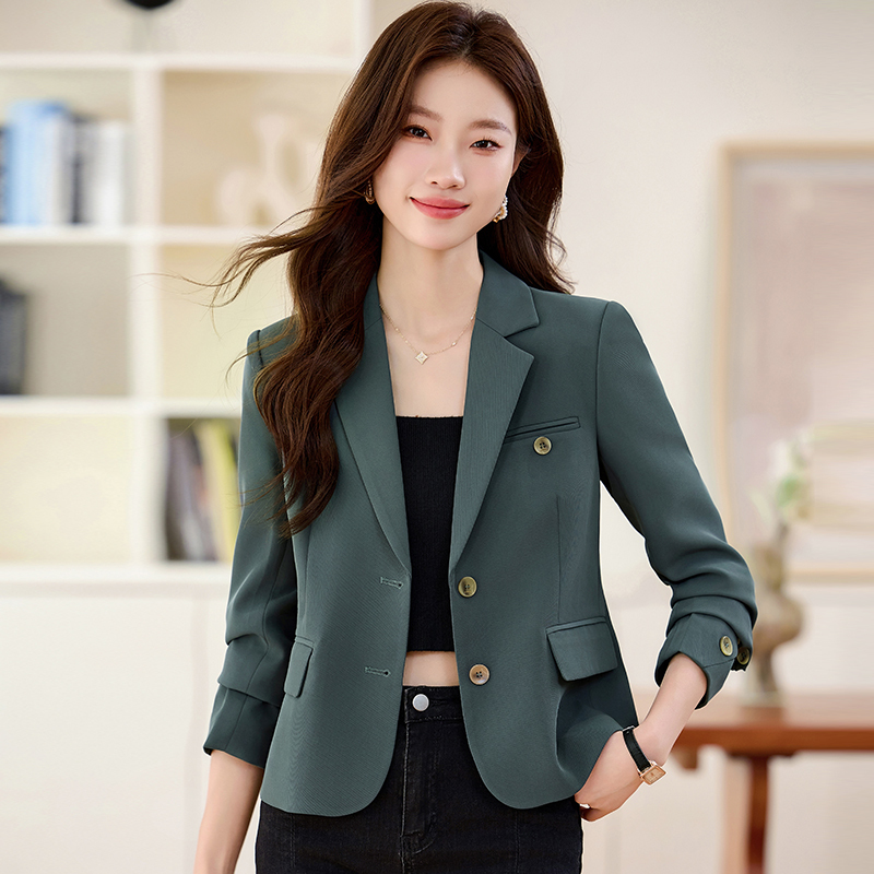 Short Blazer for Petite Women 2025 New Spring and Autumn High-End Elegant Casual Suit Women's Top Short Blazer for Petite Women 2025 New Spring and Autumn High-End Elegant Casual Suit Women's Top