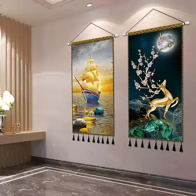 Nordic tapestry pastry elk living room porch fabric hanging painting background wall decoration painting dining room wall painting wall painting wall carpet hanging cloth