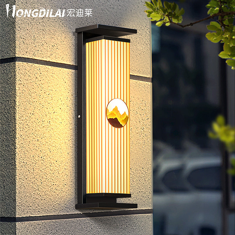 太阳能户外防水壁灯日照金山长条庭院灯大门别墅花园阳台外墙壁灯