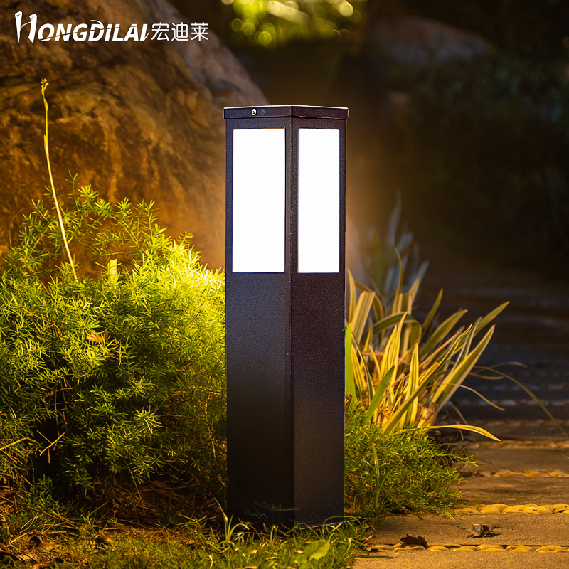 Hongdilai Solar Lawn Light Outdoor Waterproof Garden Light Simple Modern Villa Electricity Dual-purpose Grass Buried Light