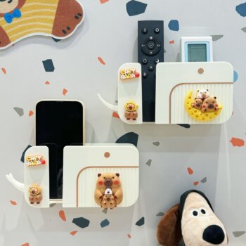 New style of cartoon remote control bedside rack wall hanging