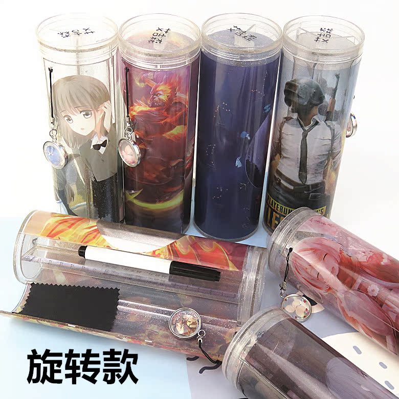 Monkey King Rotating Net Red Stationery Box Multifunctional Men's and Women's Nezha Pencil Bag Boy Cartoon Lengthened Student Pencil Box