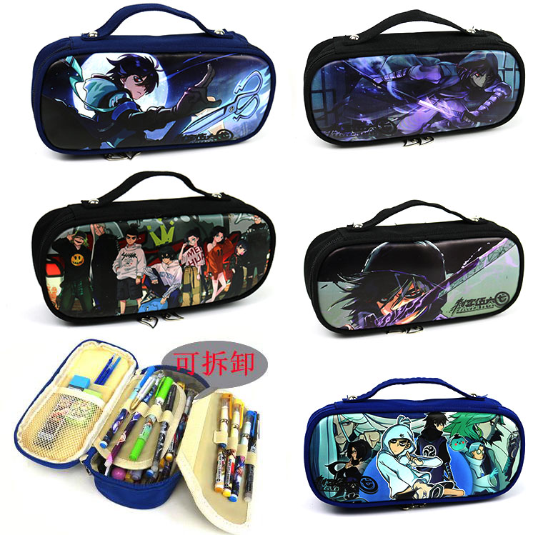 Assassin Woo Six or seven bags handled four-storey password lock stationery box around stationery box to include elementary and secondary pupil pen bag male