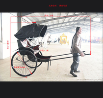 Custom retro manpower yellow clad car double old Shanghai Republic of China manpower car can pull up a car scenic spot hotel swing piece