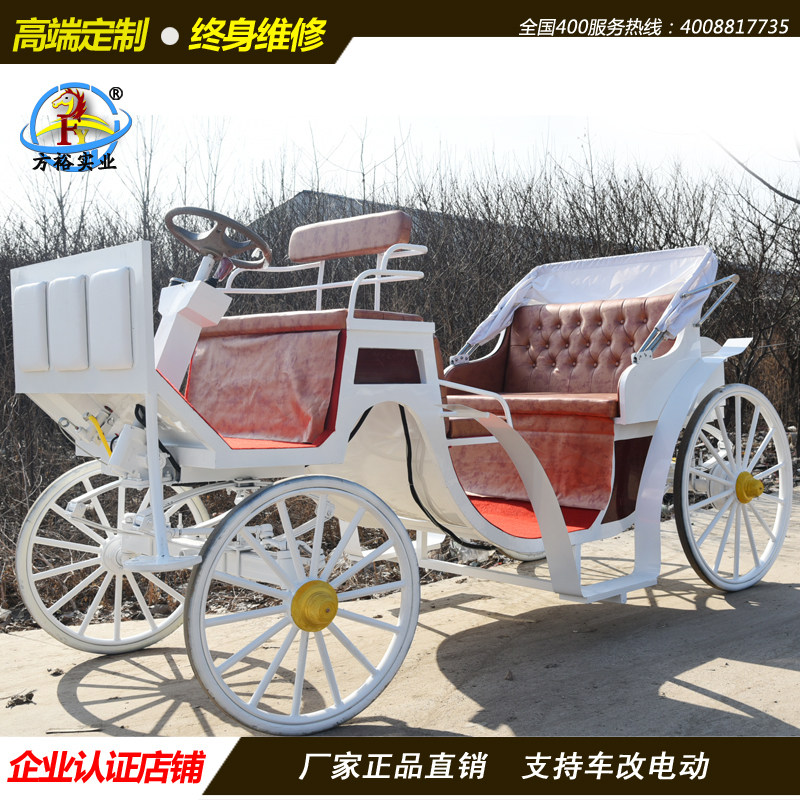 European double-row wedding royal carriage Human mountain wheel car Pedal tourist sightseeing car Film and television prop car Car