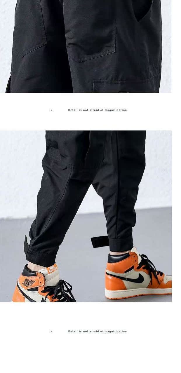Yu Wenle lỏng Velcro cộng với quần nhung chùm thủy tinh thương hiệu thẳng Nhật Bản quần yếm quần harem dày nam quần đũi nam