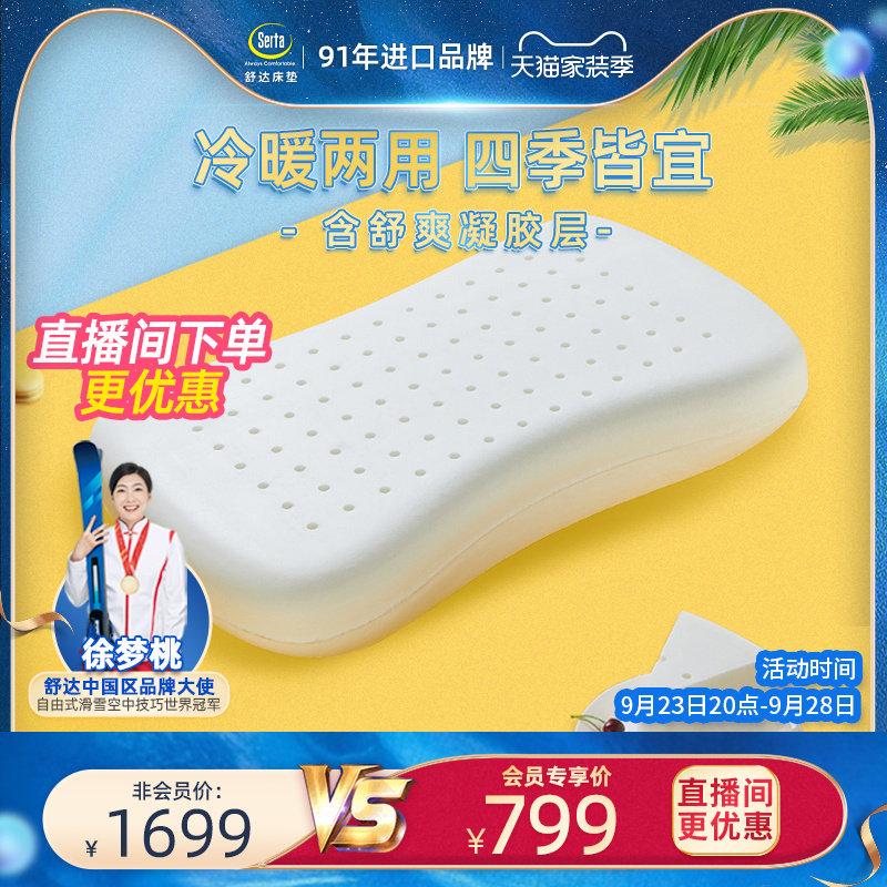 Serta Serta Brownie Pillow Pillow Protects Cervical Spine Relief Pressure Relief Foam Pillow