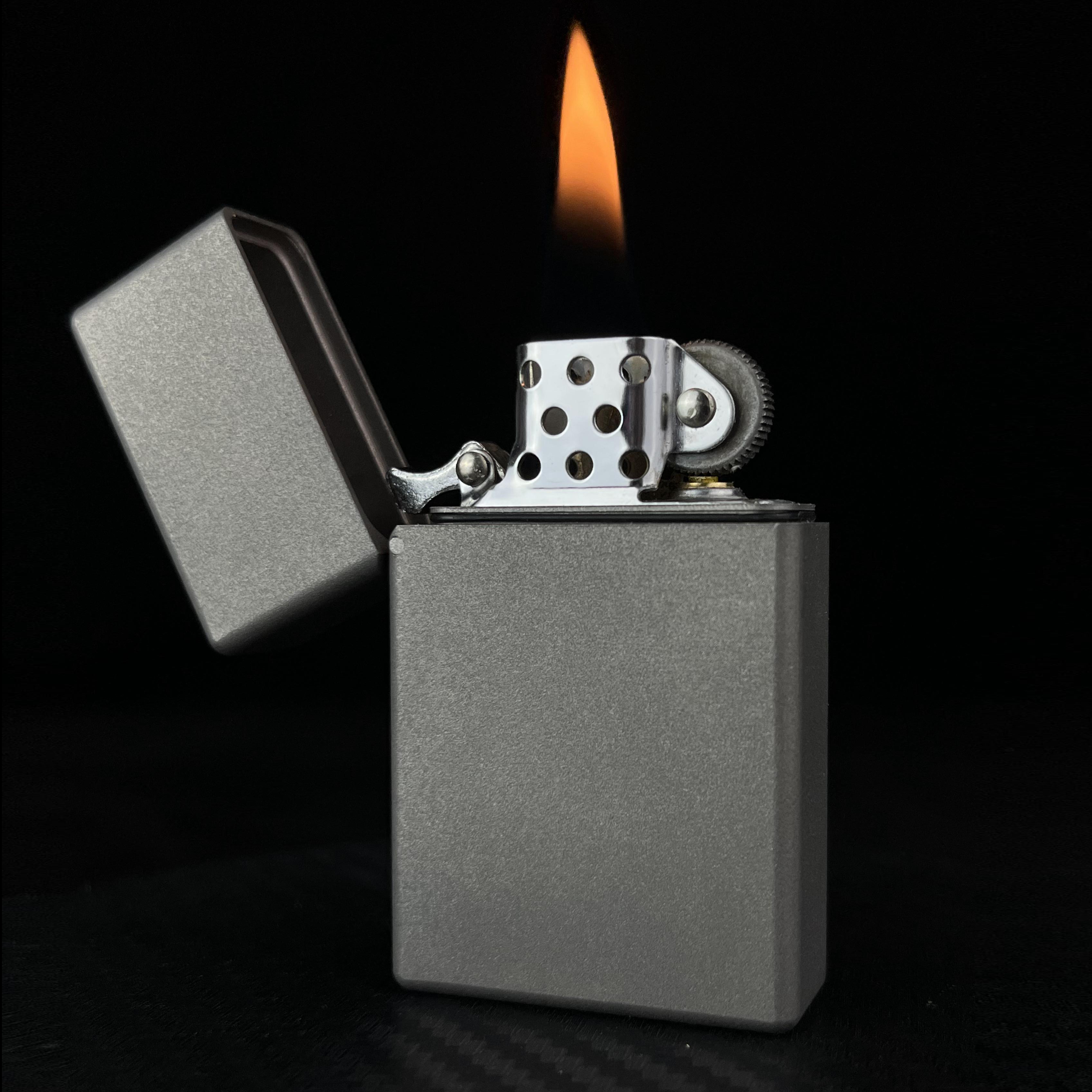 Titanium alloy small steel cannon EDC heavy armor thickened narrow version kerosene lighter windproof personalized creative high-end gift to friends