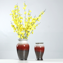 Ceramic kiln change vase insert dried flower living room decoration literary home ornaments Chinese style coarse pottery modern simplicity
