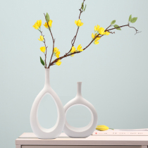 Nordic creative living room art vase flower ceramic simple home TV cabinet porch model room decoration ornaments