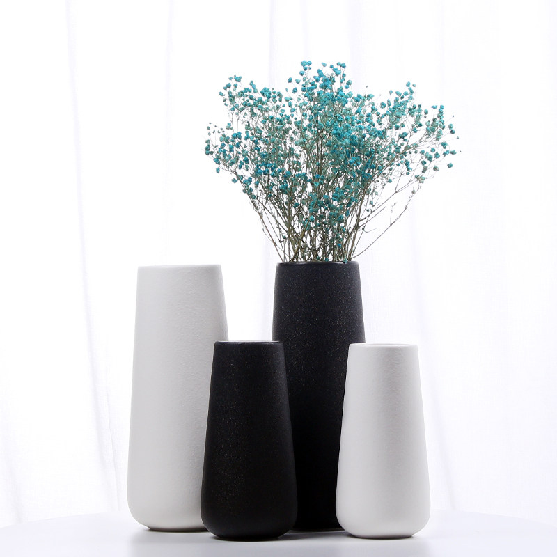 Minimalist vase small freshener home ceramic vase creative pendulum piece modern living room drying floral hydropony white vase