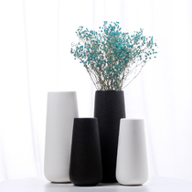Simple vase hipster home ceramic vase creative ornaments modern living room dry floral hydroponic white vase