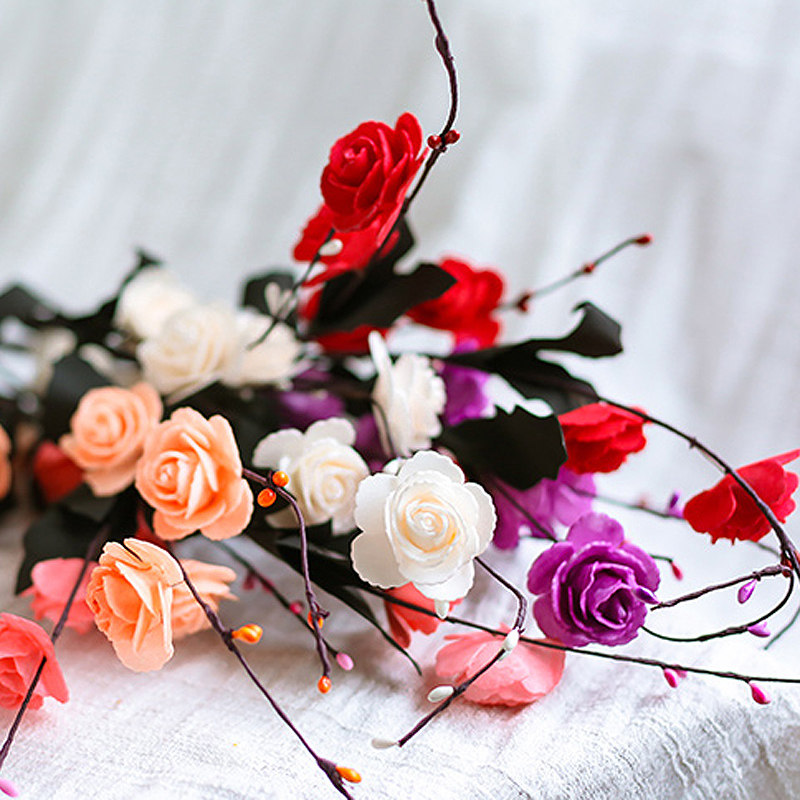 Simulation flower fake flower flower orchid silk flower decoration flower living room table bouquet spring flower arrangement winter flower arrangement