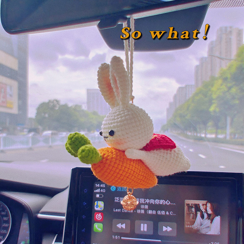 luna good things cute Superman rabbit car pendants cartoon carrapper car pendant in the car Decorative Rear Mirror Pendant