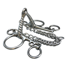 Horse harness stainless steel spiral bit cannot stop the horse strong horse mouth bit 13 3cm Pelham Bit