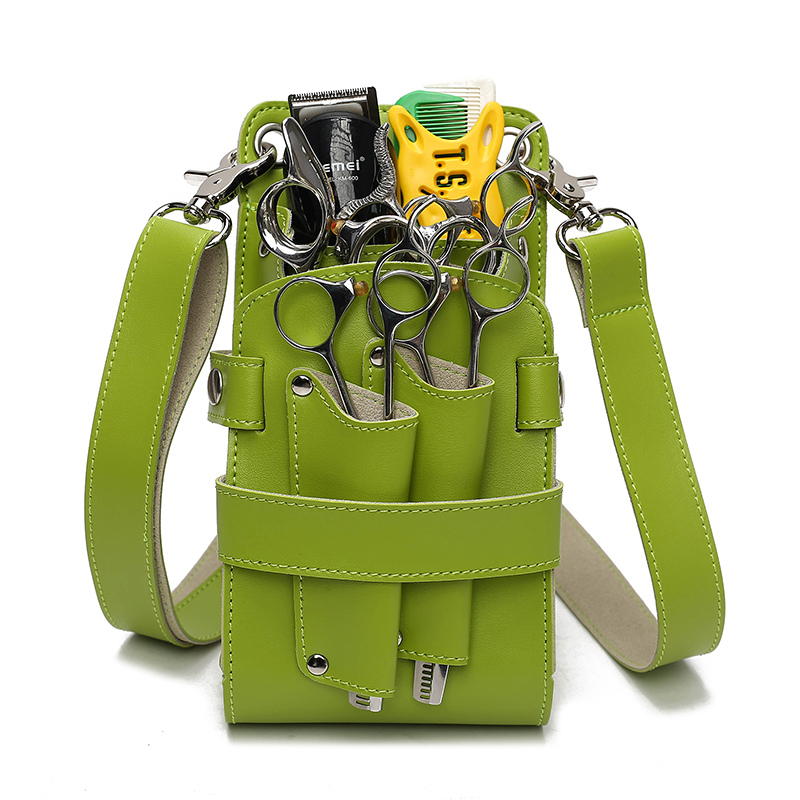 Gusong シザーバッグ美容師シンプルなはさみウエストバッグペット技術者シザーツール収納袋ヘアスタイリストクロスボディバッグ