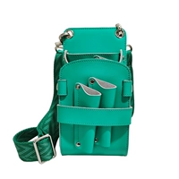 Зеленый зеленый цвет (5-битная) модель подлинной кожи с широкой панелей ZP014