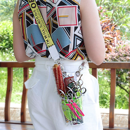 Ножницы, модная прозрачная поясная сумка, популярно в интернете